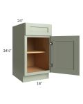 Midtown Pistachio Green Shaker 18" Base Cabinet