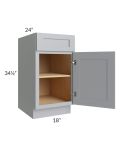 Asheville Grey Shaker 18" Base Cabinet