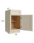 Stratton Khaki Shaker 18" Base Cabinet 