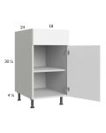 Euro Gloss White 18" Base Cabinet