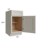 Stratton Light Grey Shaker 18" Base Cabinet