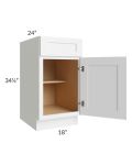 Alpine White Shaker 18" Base Cabinet 