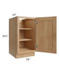 Midtown Timber Shaker 18" Full Height Door Base Cabinet