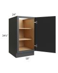 Vienna Black 18" Full Height Door Base Cabinet