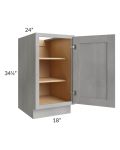 Gramercy Grey Mist 18" Full Height Door Base Cabinet