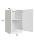 Venetian White Gloss 18" Full Height Door Base Cabinet