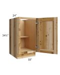 Prairie Shaker 18" Full Height Door Base Cabinet - Out of stock through mid April
