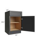 Midtown Black Shaker 21" Base Cabinet