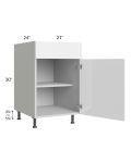 Milan White Gloss 21" Base Cabinet