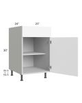 Milan White Matte 21" Base Cabinet