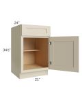 Stratton Khaki Shaker 21" Base Cabinet