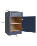 Bayville Blue 21" Full Height Door Base Cabinet