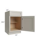 Stratton Light Grey Shaker 21" Base Cabinet
