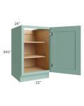 Midtown Mint Green Shaker 21" Full Height Door Base Cabinet