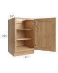 Midtown Timber Shaker 21" Full Height Door Base Cabinet