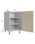 Milan Natural 21" Full Height Door Base Cabinet