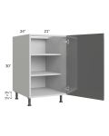Milan Grey Gloss 21" Full Height Door Base Cabinet