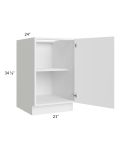 Venetian White Matte 21" Full Height Door Base Cabinet