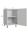 Euro White Grain 21" Full Height Door Base Cabinet