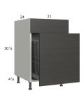 Euro Café 21" Base Cabinet with Single Trashcan Pullout