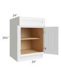 Brighton White Shaker 24" Base Cabinet