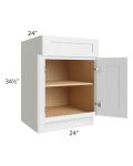 Asheville White Shaker 24" Base Cabinet