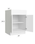 Venetian White Gloss 24"  Base Cabinet