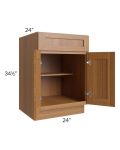 Artisan Walnut Shaker 24" Base Cabinet