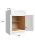 Alpine White Shaker 24" Base Cabinet 