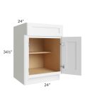 Vail White Shaker 24" Base Cabinet 
