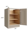 Tuscan Oyster 24" Full Height Door Base Cabinet