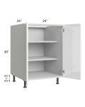 Milan White Gloss 24" Full Height Door Base Cabinet