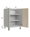 Milan Natural 24" Full Height Door Base Cabinet