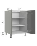 Milan Grey Gloss 24" Full Height Door Base Cabinet