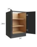 Vienna Black 24" Full Height Door Base Cabinet