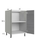 Euro Grey 24" Full Height Door Base Cabinet