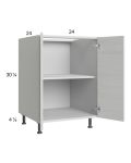 Euro White Grain 24" Full Height Door Base Cabinet