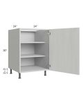 Milan Cream 24" Full Height Door Base Cabinet (1 door)
