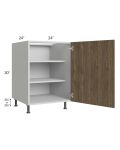 Milan Pecan 24" Full Height Door Base Cabinet (1 door)