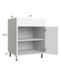 Euro Gloss White 27" Base Cabinet