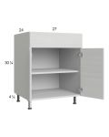 Euro White Grain 27" Base Cabinet