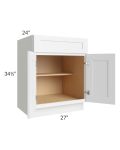 Alpine White Shaker 27" Base Cabinet