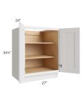 Midtown Cloud Shaker 27" Full Height Door Base Cabinet