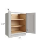 Midtown Light Grey Shaker 27" Full Height Door Base Cabinet