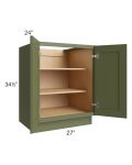 Midtown Hunter Green Shaker 27" Full Height Door Base Cabinet