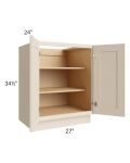 Midtown Cream Shaker 27" Full Height Door Base Cabinet