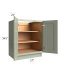 Midtown Pistachio Green Shaker 27" Full Height Door Base Cabinet