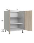 Milan Natural 27" Full Height Door Base Cabinet