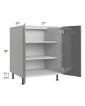 Milan Grey Gloss 27" Full Height Door Base Cabinet