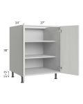 Milan Cream 27" Full Height Door Base Cabinet
